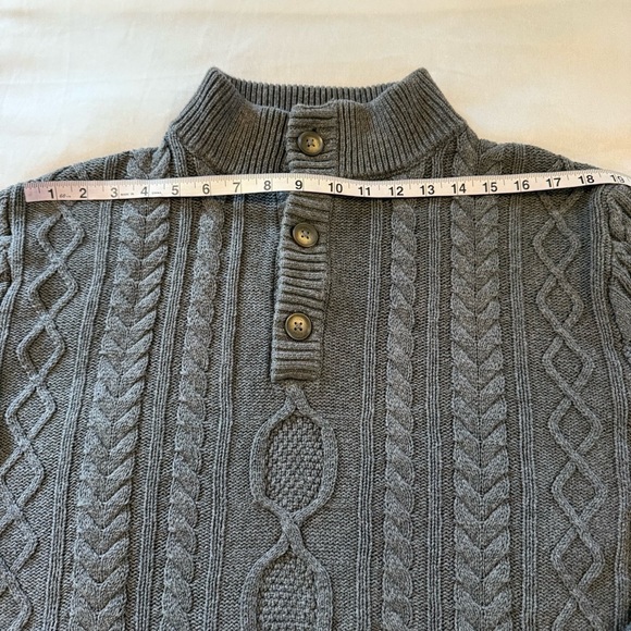 Tilley Cable Kit Sweater Men's Gray Size M - Picture 7 of 11
